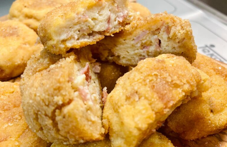 Polpette di San Lorenzo di Benedetta, con ricotta e prosciutto cotto ma
