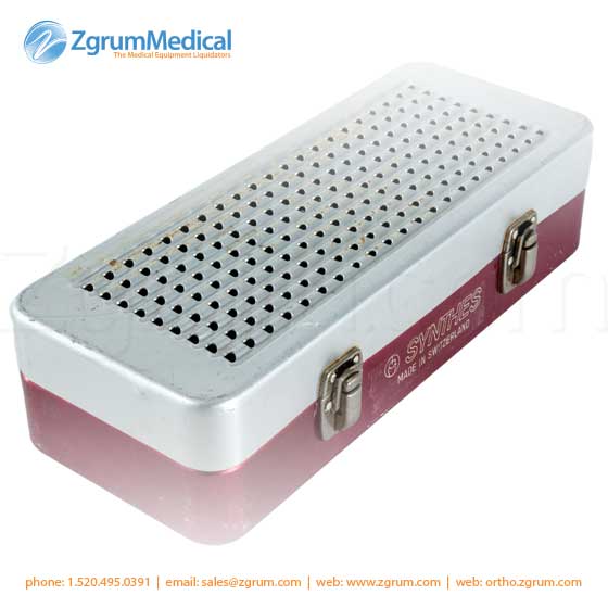 Synthes Standard Aluminum Case High Red With White Silver Lid