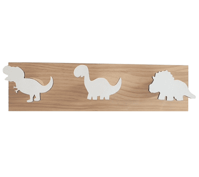 Image 1001 Patère Porte manteaux bois avec triple patere dinosaures dans le site N°1 de patère et porte-manteaux de france