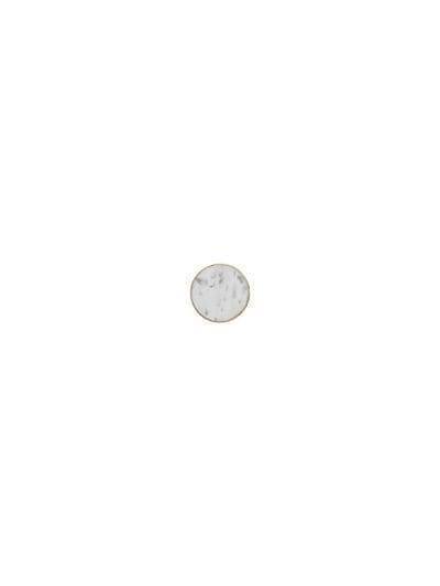 Patère murale ronde en laiton et marbre blanc FERM LIVING grand modèle