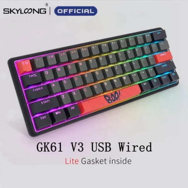 Skyloong Mini Portable 60 Mechanical Keyboard Wireless Bluetooth Gateron Mx RGB Backlight Gaming Keyboard GK61 SK61 5.jpg 640x640 5 - 60 Keyboard