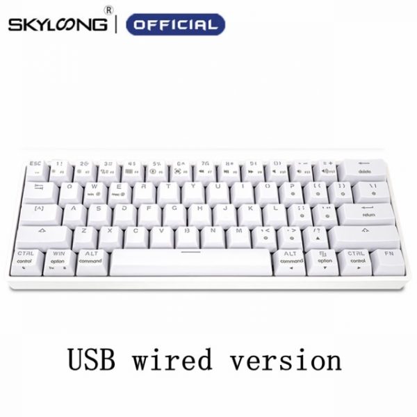 Skyloong Mini Portable 60 Mechanical Keyboard Wireless Bluetooth Gateron Mx RGB Backlight Gaming Keyboard GK61 - 60 Keyboard