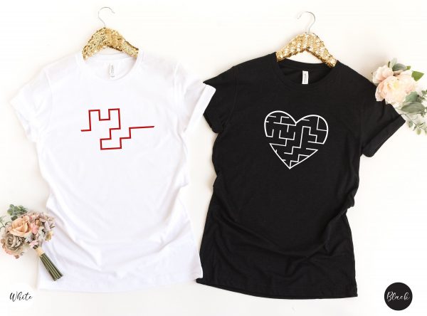 Labyrinth Puzzle Matching Couple T-Shirts