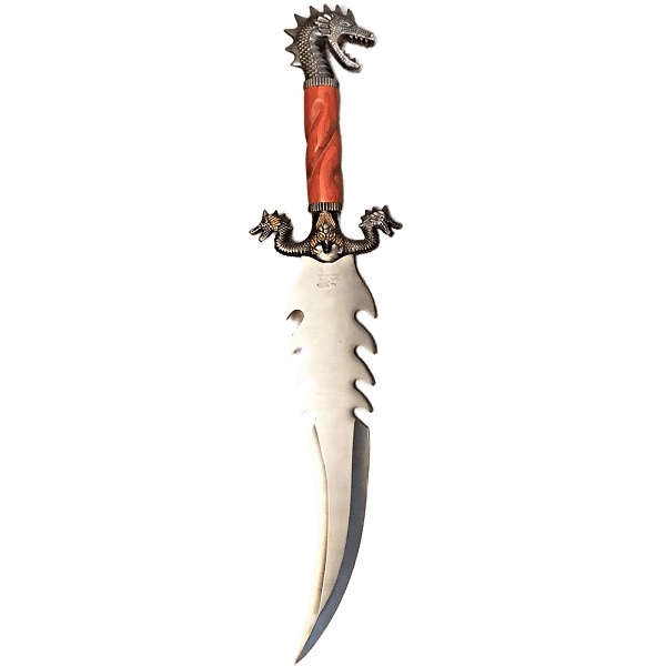 Flaming White Jagged Dragon Sword