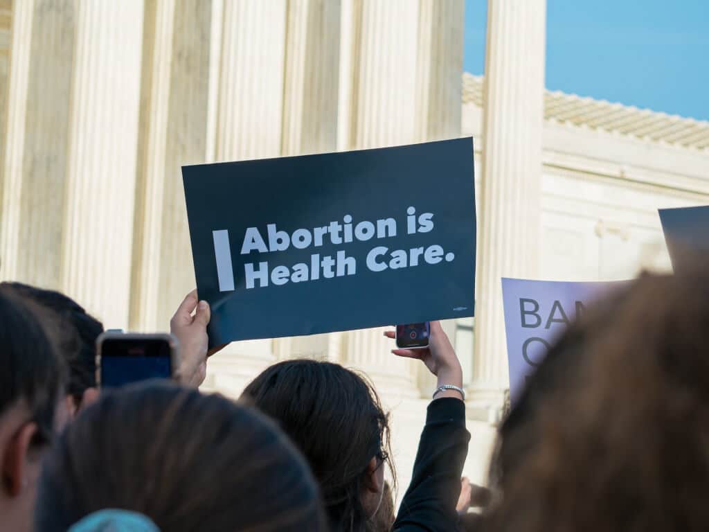 Demonstration outside Supreme Court