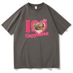 I Love Capybaras Print Men Women Fashion Casual Loose T shirts Crew Neck Hip Hop Man 4 - Capybara Plush