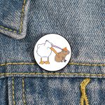 Capybara with a leaf Pin Custom cute Brooches Shirt Lapel teacher tote Bag backpacks Badge Cartoon 4 - Capybara Plush