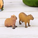 New Simulation MIni Cute Wild Animals Model Capybara Action Figure Children s Collection Toy Gift Simulation 2 - Capybara Plush