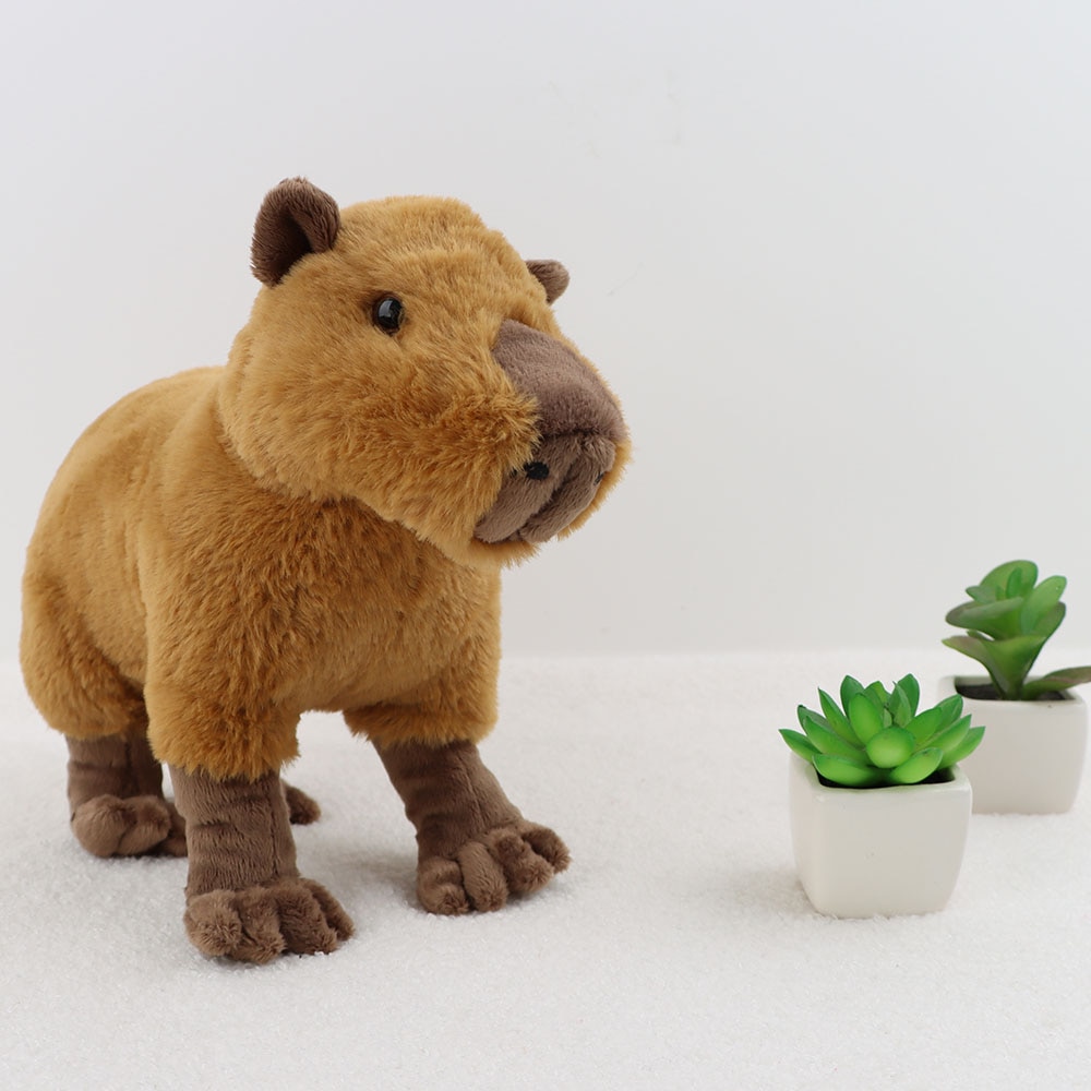 30cm Simulation Capybara Plush Toy Fluffy Capybara Doll Soft Stuffed Animal Toy Kids Birthday Gift Toy - Capybara Plush