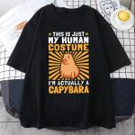 Capybaras clothing t shirt male vintage t shirt 2022 casual anime top tees t shirt manga 3 - Capybara Plush