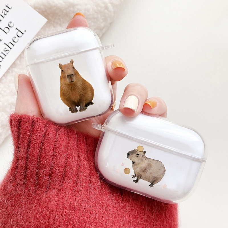 Creative Capybara Earphone Case for Airpod Pro2 Airpods 1 2 3 Pro Wireless Headphone Cover for - Capybara Plush