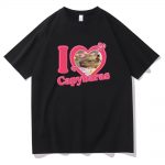 I Love Capybaras Print Men Women Fashion Casual Loose T shirts Crew Neck Hip Hop Man 1 - Capybara Plush