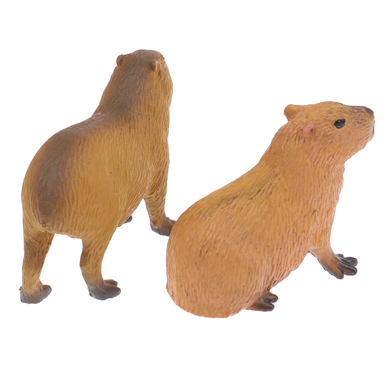 New Simulation MIni Cute Wild Animals Model Capybara Action Figure Children s Collection Toy Gift Simulation 5 - Capybara Plush