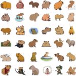 10 30 50 100pcs Cute Capybara Sticker Set for Laptop Guitar Scrapbook and Journals Gift for 1 - Capybara Plush