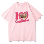 I Love Capybaras Print Men Women Fashion Casual Loose T shirts Crew Neck Hip Hop Man - Capybara Plush