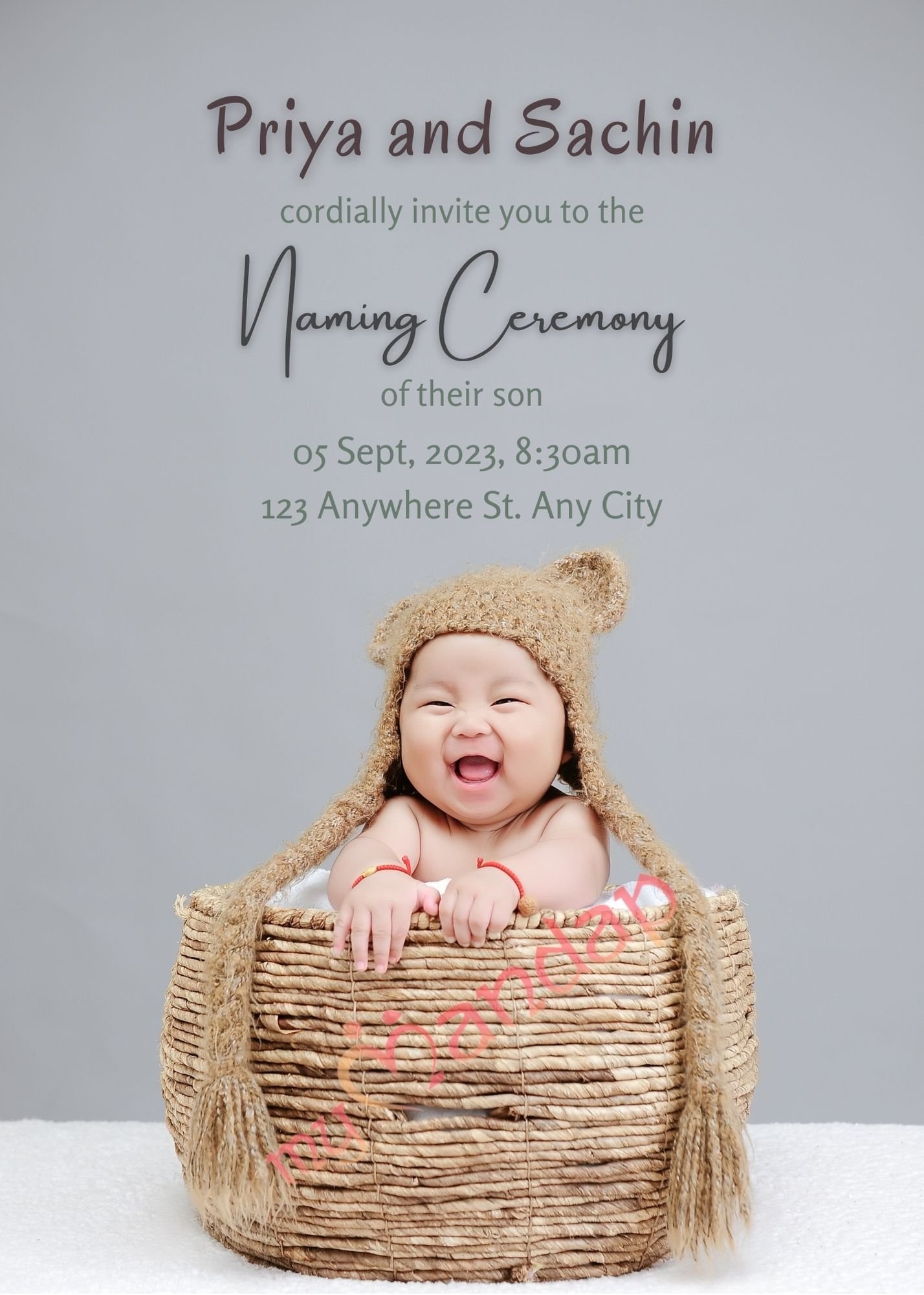 Baby Naming Ceremony invite