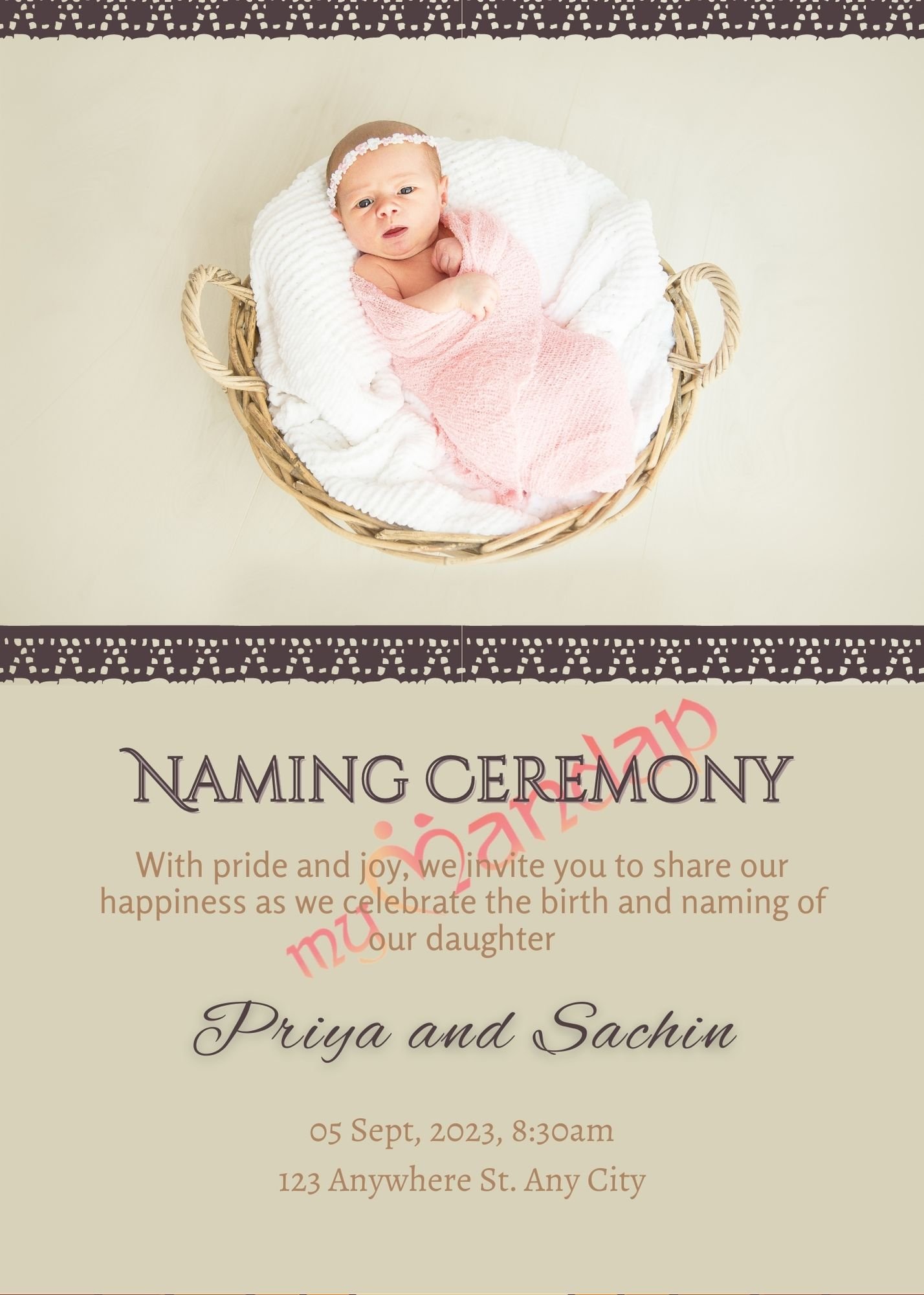 Naming Ceremony invite
