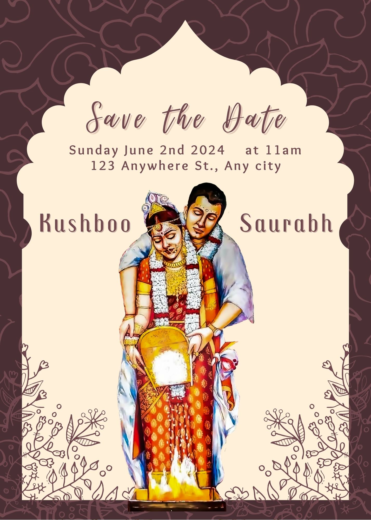 Bengali Wedding Style Invitation Card - myMandap Cards