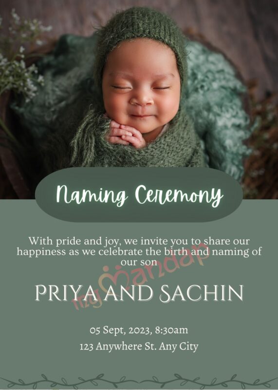 Naming Ceremony Cards – myMandap Invitation Cards