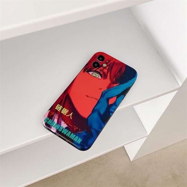 Luxury Chainsaw Man Silicone Phone Case For IPhone 12 11 Pro Max XS X XR 7 3 - Chainsaw Man Shop
