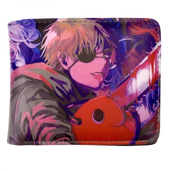 Chainsaw Man Wallets Cute Cartoon Comics Purse Student Game Wallet Credit Card Holder - Chainsaw Man Shop