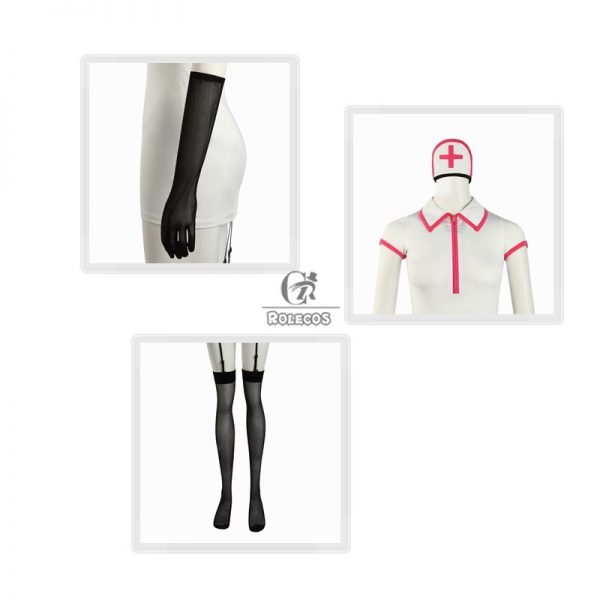 ROLECOS Chainsaw Man Makima Power Cosplay Costume Anime Nurse Uniform Outfit Halloween Cosplay Costume Carnival Clothing 3 - Chainsaw Man Shop