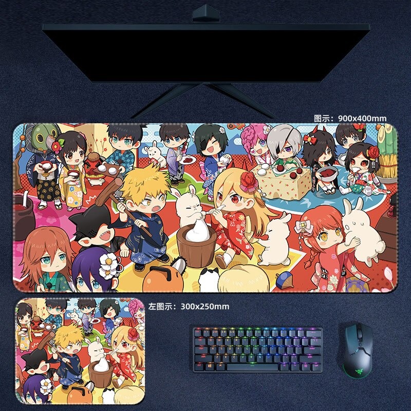 Em promoção! Anime Motosserra Homem De Grande Mouse Pads Makima De