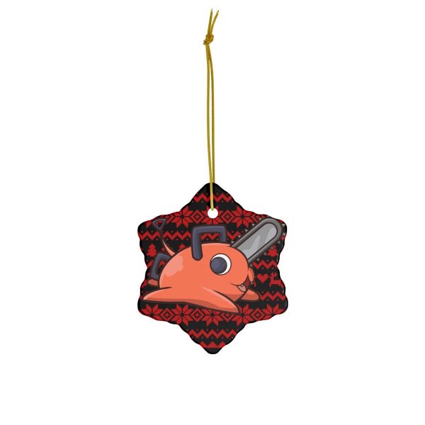 Pochita Xmas - Chibi Anime Otaku Gift Kawaii - Holiday Ornaments V1