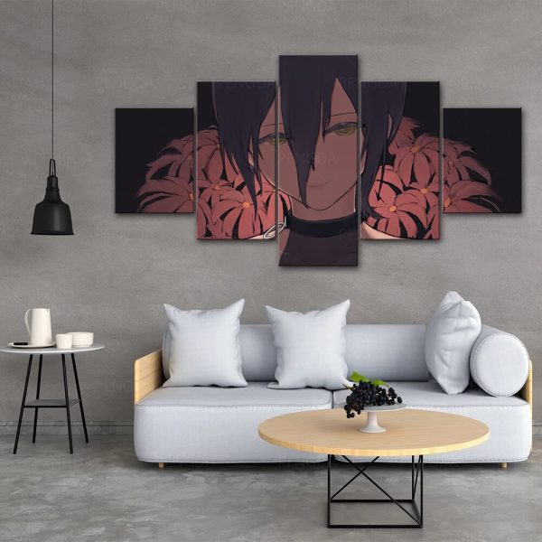 HD Home Decor Chainsaw Man Canvas Japanese Prints Painting Anime Poster 5 Panel Wall Art Modular 2 - Chainsaw Man Shop