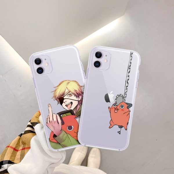 Cartoon Anime Chainsaw Man Phone Case For iPhone 12 Mini XS MAX 7 XR 11 Pro - Chainsaw Man Shop