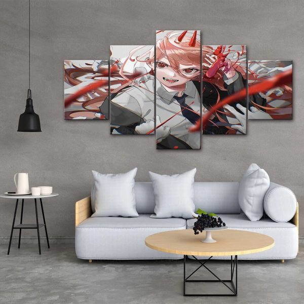 Japan Anime Home Decor Chainsaw Man Canvas Prints Painting Poster Wall Modern Art Modular Pictures For 2 - Chainsaw Man Shop
