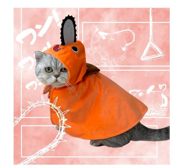Anime Chainsaw Man Pochita Little Cat Clothes Cloak Hoodie Coat Cosplay Costumes Take Photo Props Dog - Chainsaw Man Shop