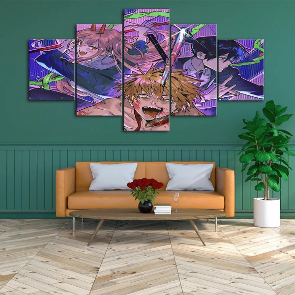 HD Home Decoration Chainsaw Man Canvas Japan Prints Painting Anime Poster Wall Modern Art Modular Pictures 1 - Chainsaw Man Shop