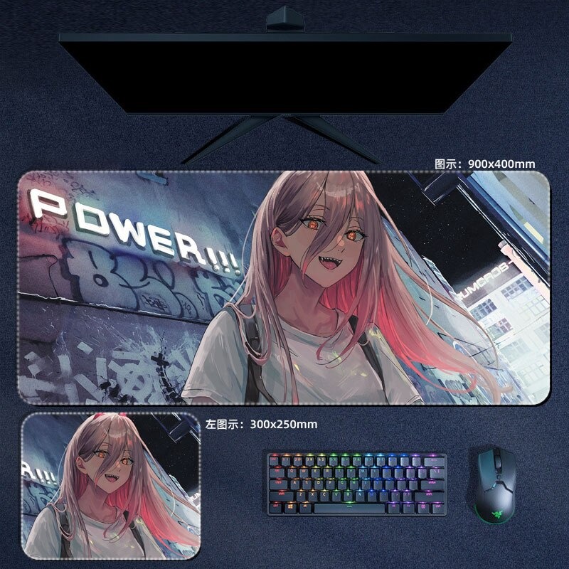 Em promoção! Anime Motosserra Homem De Grande Mouse Pads Makima De