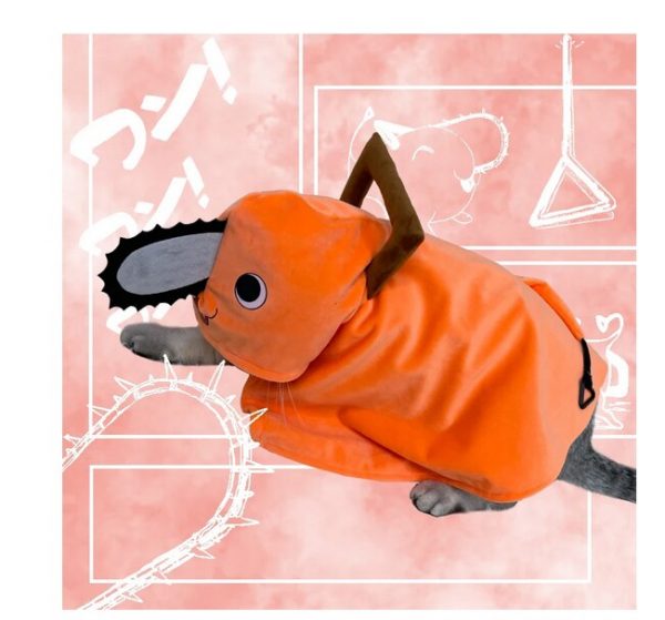 Anime Chainsaw Man Pochita Little Cat Clothes Cloak Hoodie Coat Cosplay Costumes Take Photo Props Dog 1 - Chainsaw Man Shop