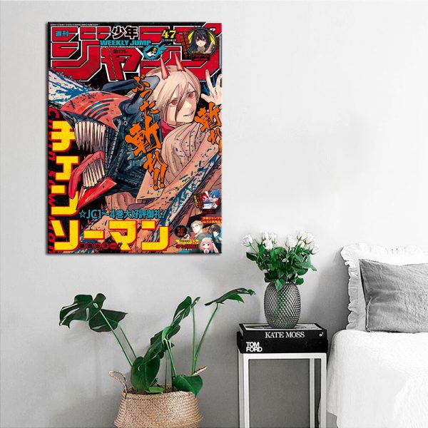 Chainsaw Man anime canvas painting decor wall art pictures bedroom study home living room decoration prints 4 - Chainsaw Man Shop