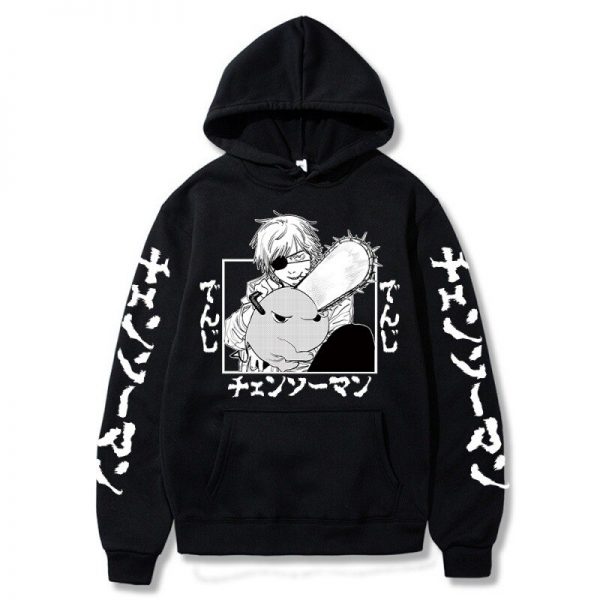 Chainsaw Man Hooded Sweatshirts Anime Hoodie Fleece Streetwear Sweatshirt Print Oversized Clothes Loose Pullover Women Men - Chainsaw Man Shop