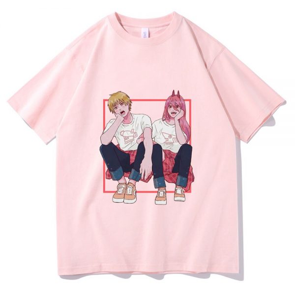 Japan Anime Ayanami Rei Tshirt Manga Chainsaw Man T Shirt Summer Couples Loose T shirt Men 4 - Chainsaw Man Shop