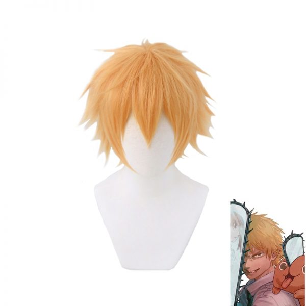 Chainsaw Man Denji Wig Cosplay Costume Golden Short Heat Resistant Synthetic Hair Halloween - Chainsaw Man Shop