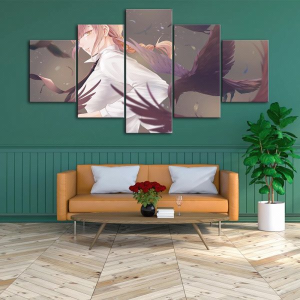 Canvas HD Japan Anime Prints Painting Wall Art Chainsaw Man Poster Modern Home Decor Modular Pictures 3 - Chainsaw Man Shop