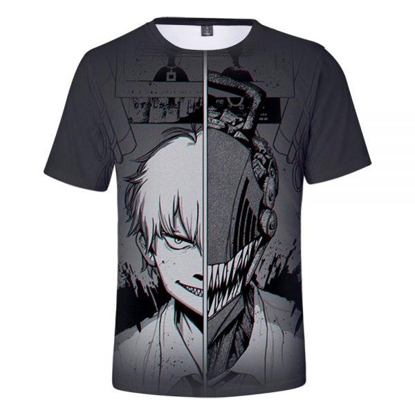 2021 Anime Chainsaw Man 3D Print T shirts Women Men Fashion Summer Short Sleeve T Shirts 1 - Chainsaw Man Shop
