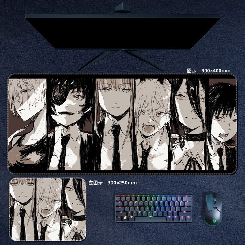 Em promoção! Anime Motosserra Homem De Grande Mouse Pads Makima De