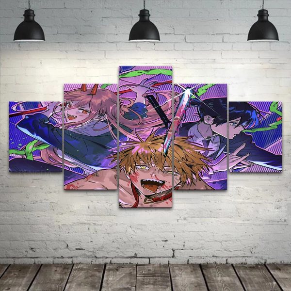 HD Home Decoration Chainsaw Man Canvas Japan Prints Painting Anime Poster Wall Modern Art Modular Pictures 2 - Chainsaw Man Shop