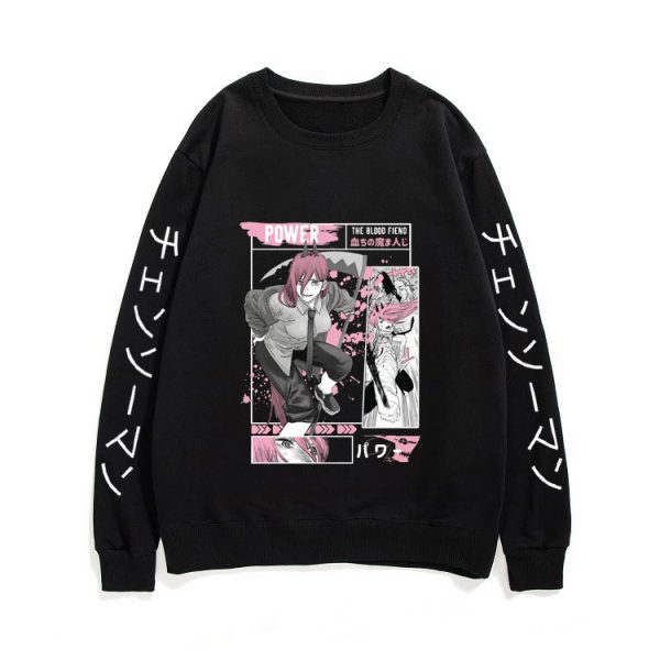 Unisex Kawaii Streetwear Men Women Fashion Sweatshirts Ayanami Rei Pullover Manga Chainsaw Man Sweatshirt with Print - Chainsaw Man Shop