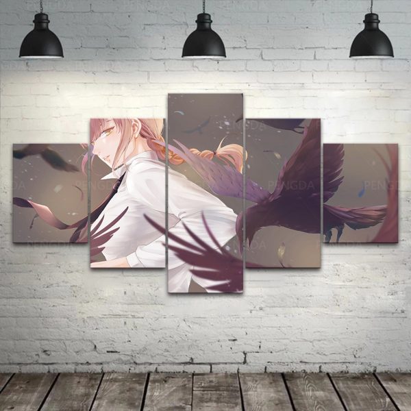 Canvas HD Japan Anime Prints Painting Wall Art Chainsaw Man Poster Modern Home Decor Modular Pictures - Chainsaw Man Shop