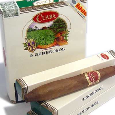 Cuaba Generosos Box of 5 Cuban Cigars