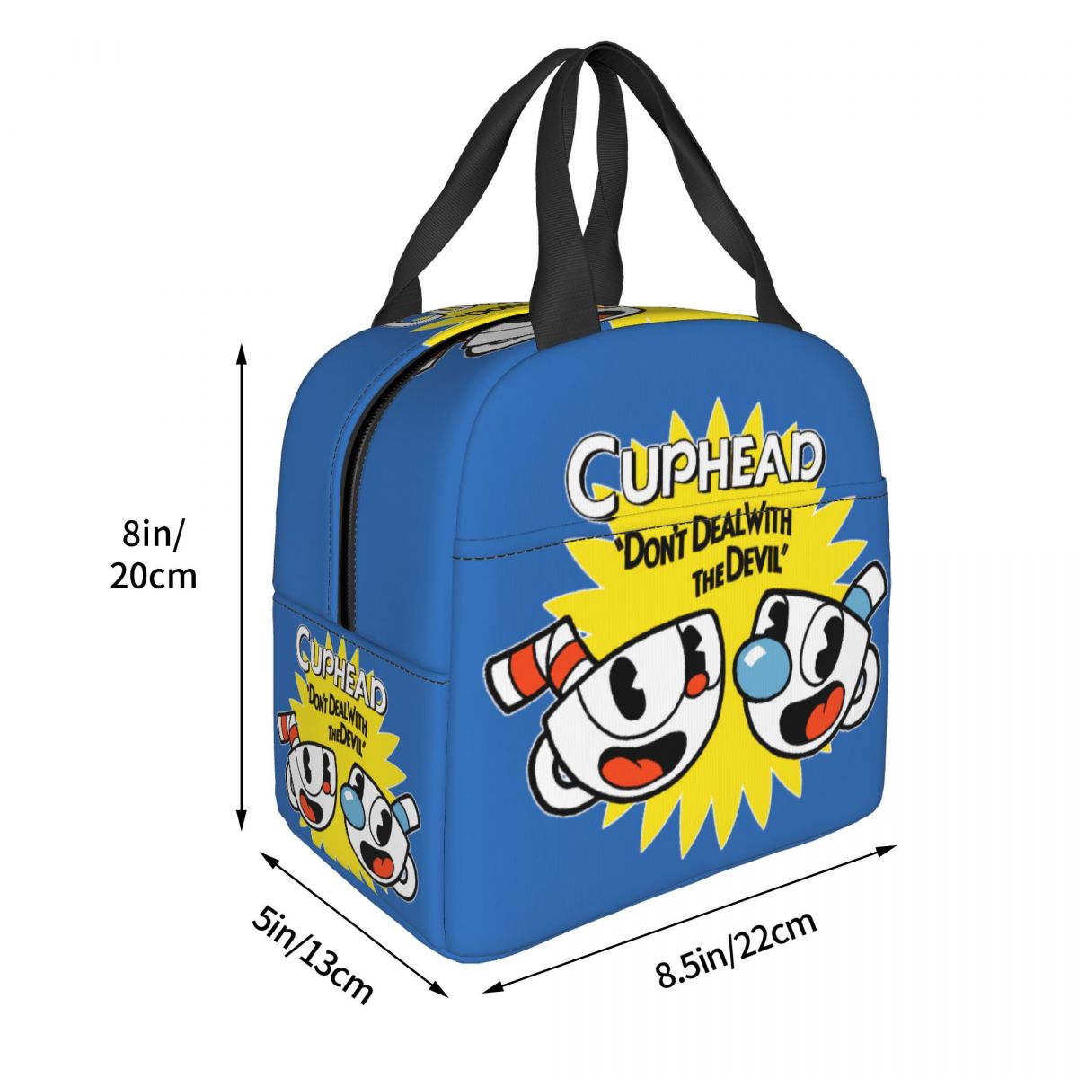 Hot Game Cuphead Mugman Lunch Bag for Women Portable Cooler Thermal Food Insulated Lunch Box Work 2 - Cuphead Plush