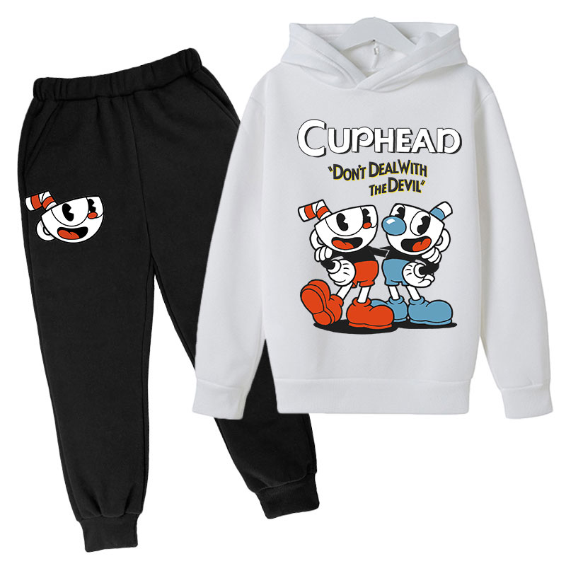 Kids Game Cuphead Hoodie Cotton Kids Hoodie Pants Two Piece Children Clothing Sets 4 14 Years 3 - Cuphead Plush