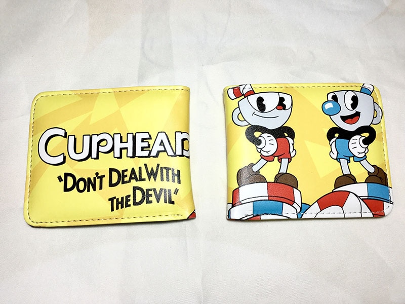 Game Cuphead Mugman zipper wallet with ID card holder short PU bi fold Purse pouch money 1 - Cuphead Plush