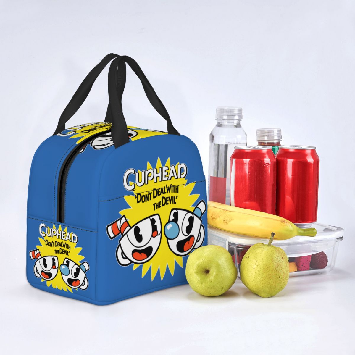 Hot Game Cuphead Mugman Lunch Bag for Women Portable Cooler Thermal Food Insulated Lunch Box Work 4 - Cuphead Plush
